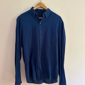 KIN indigo dress shirt.